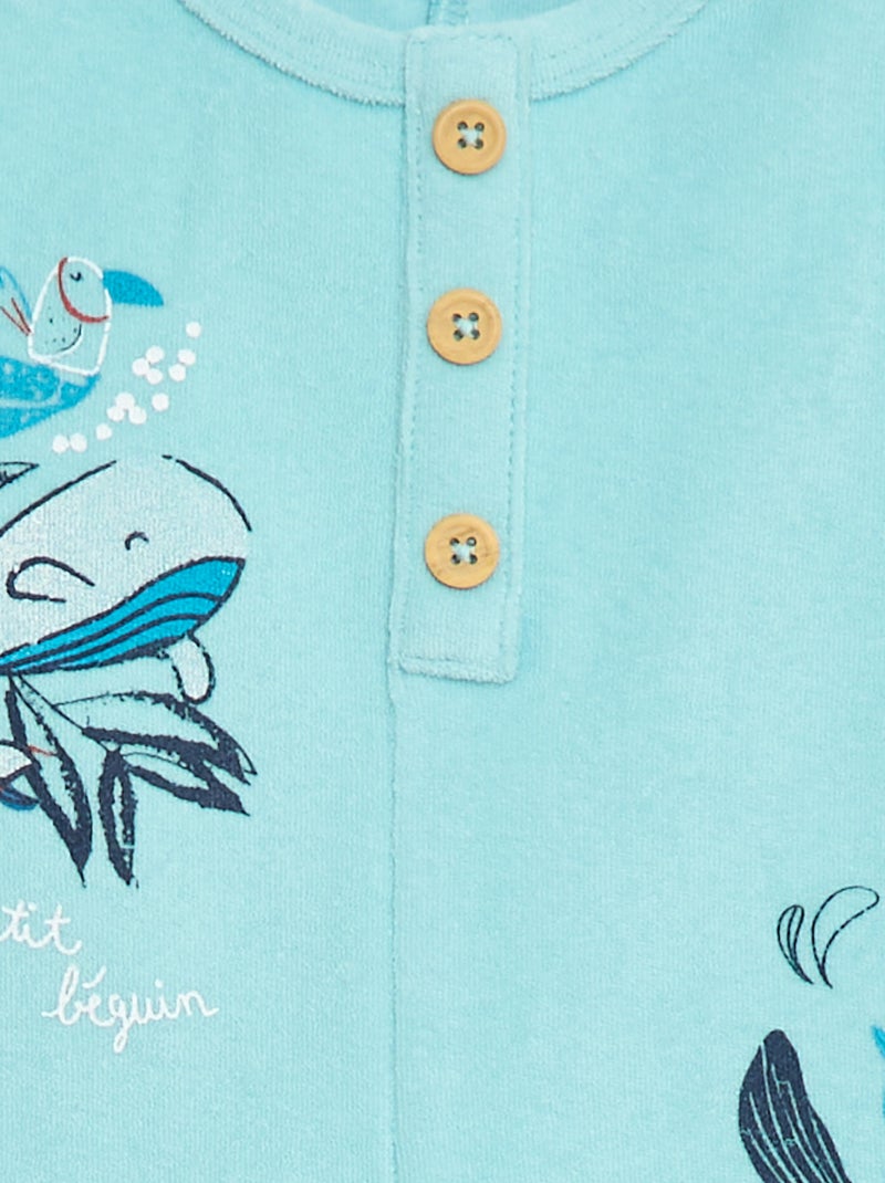 Barboteuse sans manches 'Petit Béguin' Vert - Kiabi