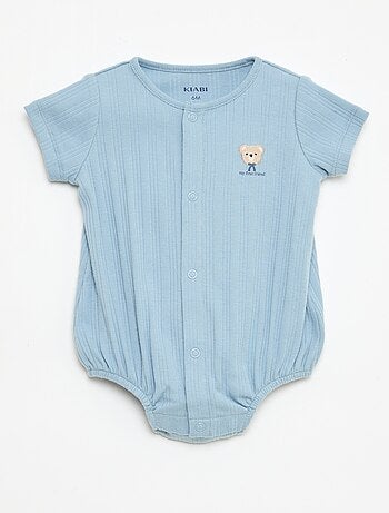 Barboteuse unie sans manches col rond