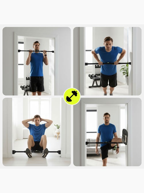 Barre de traction hypermotion réglable 74-100 cm jusqu'à 200 kg - Kiabi