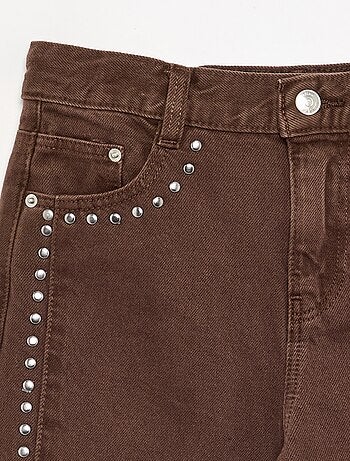 Barrel fit-broek met studs