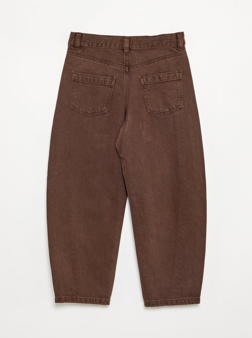 Barrel fit-broek met studs - Kiabi