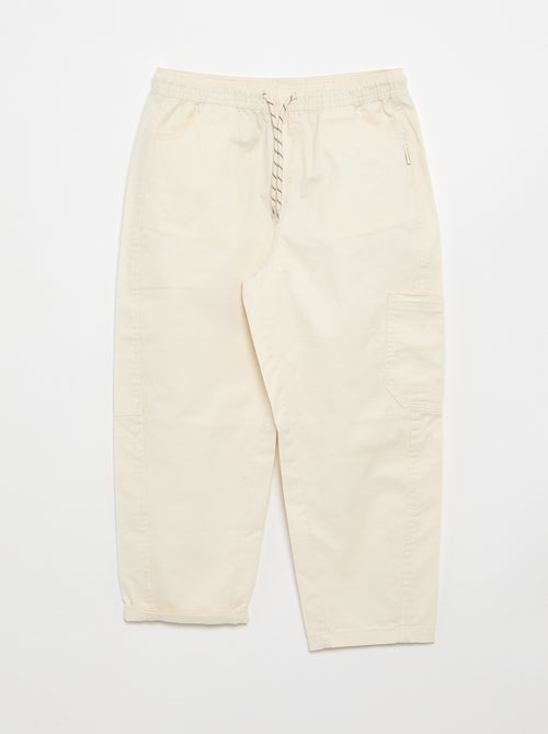 Barrel fit-broek met trekkoordjes - Kiabi Barrel fit-broek met trekkoordjes - Kiabi