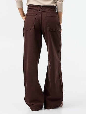 Barrel fit jeans met asymmetrische knoopsluiting