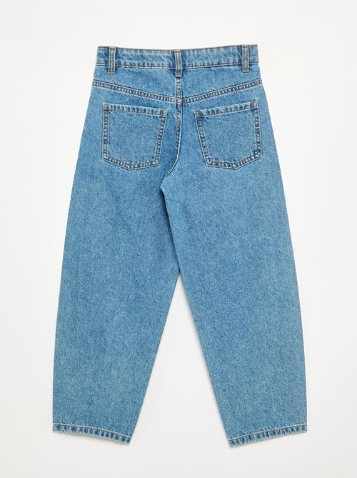 Barrel fit jeans met fantasie studs - Kiabi