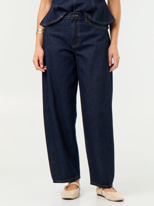 Barrel fit jeans met hoge taille - Kiabi