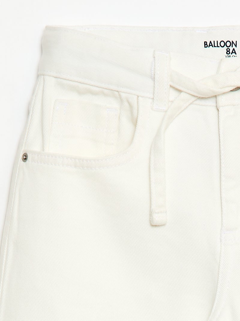 Barrel fit jeans Wit - Kiabi