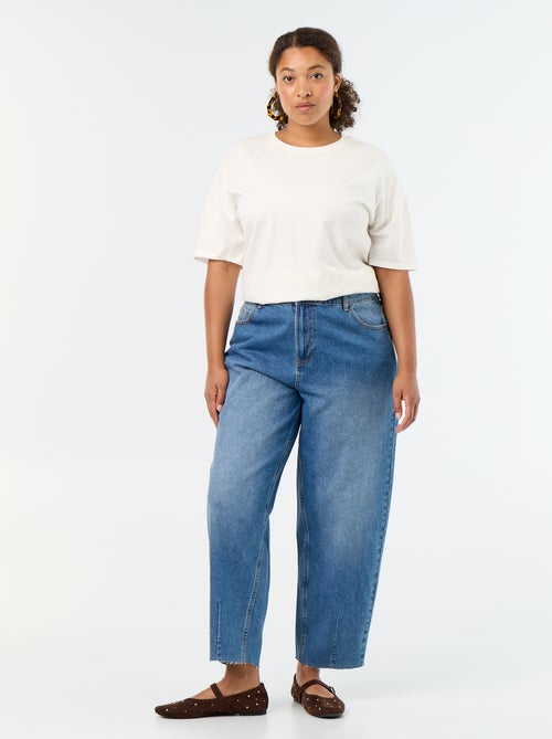 Barrel jeans met 5 zakken - Kiabi