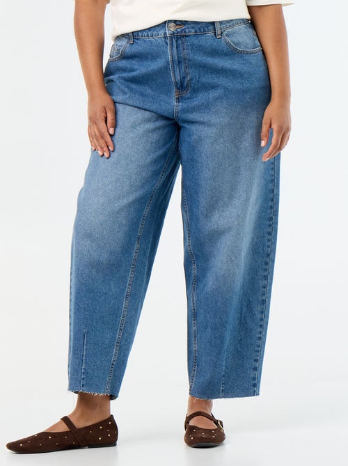 Barrel jeans met 5 zakken - Kiabi