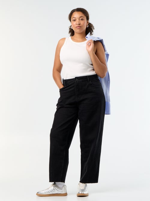 Barrel jeans met 5 zakken - Kiabi
