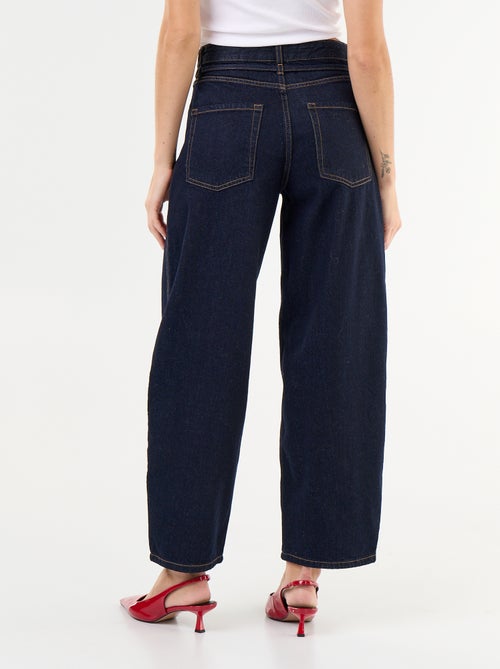 Barrel jeans met strikceintuur - Kiabi
