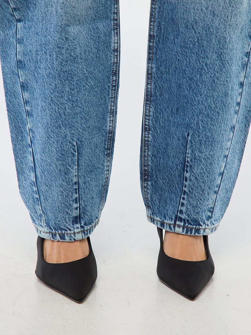 Barrel jeans van katoen Blauw - Kiabi