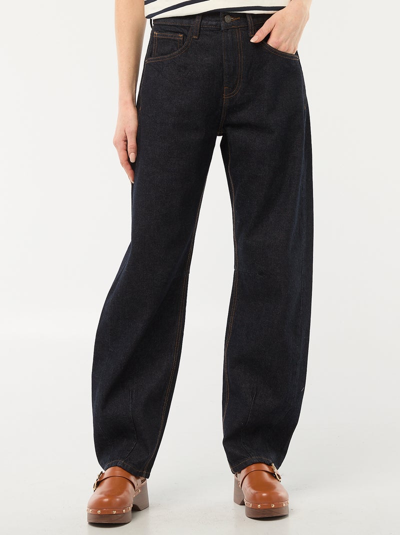 Barrel jeans van katoen Blauw - Kiabi