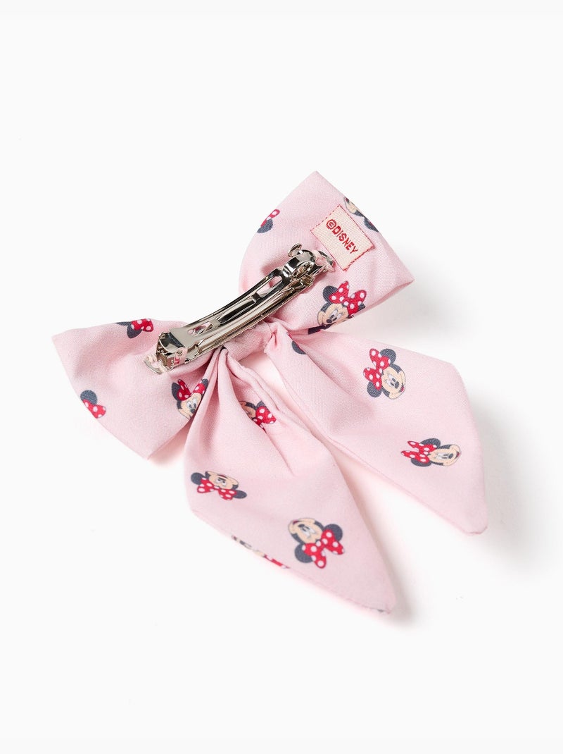 Barrette à cheveux avec nœud et motif Minnie Rose clair - Kiabi