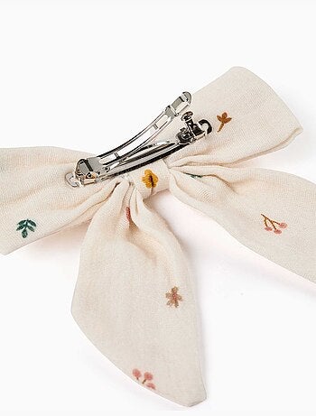 Barrette à cheveux avec nœud fleuri