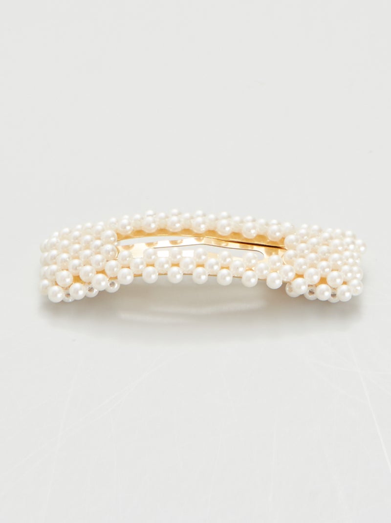 Barrette pour les cheveux blanc - Kiabi