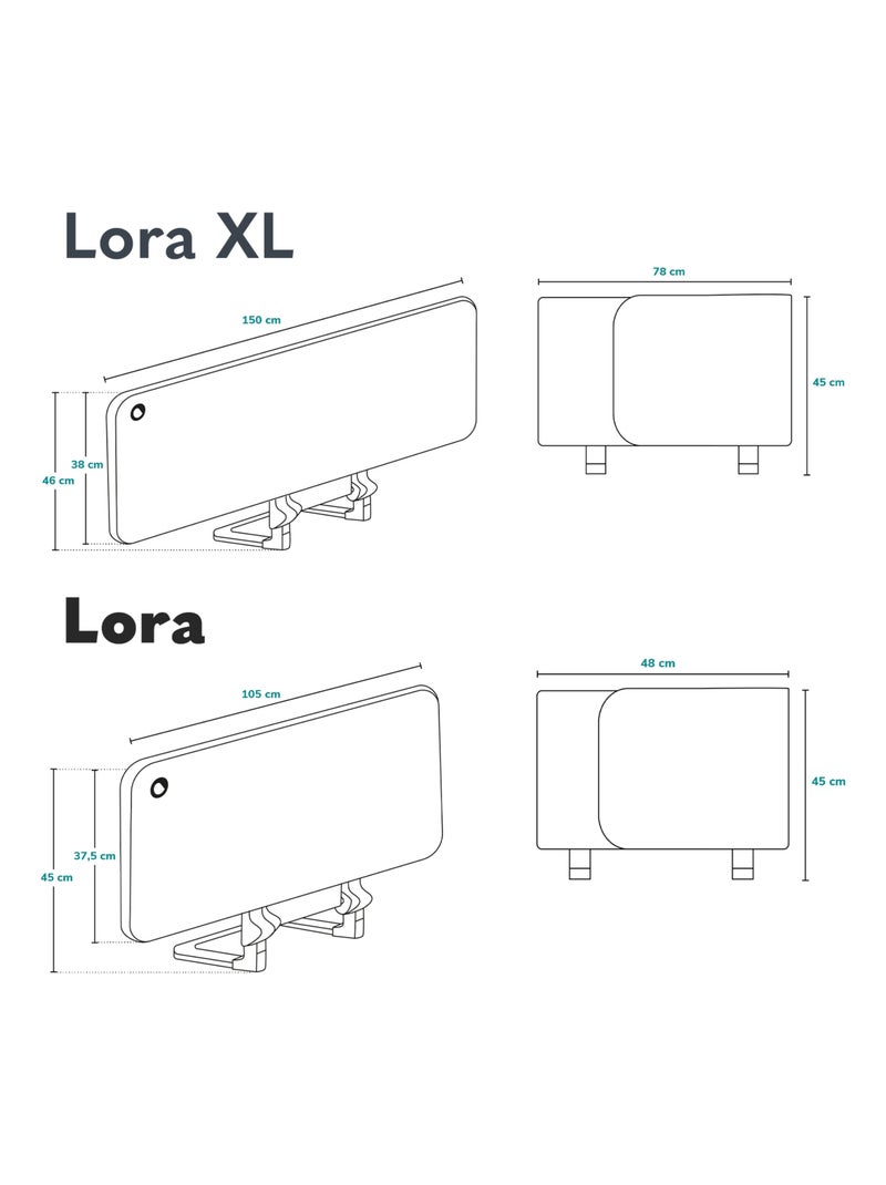 Barrière de lit LIONELO Lora - Pliable - Protection anti-chute - Sac inclus Beige - Kiabi