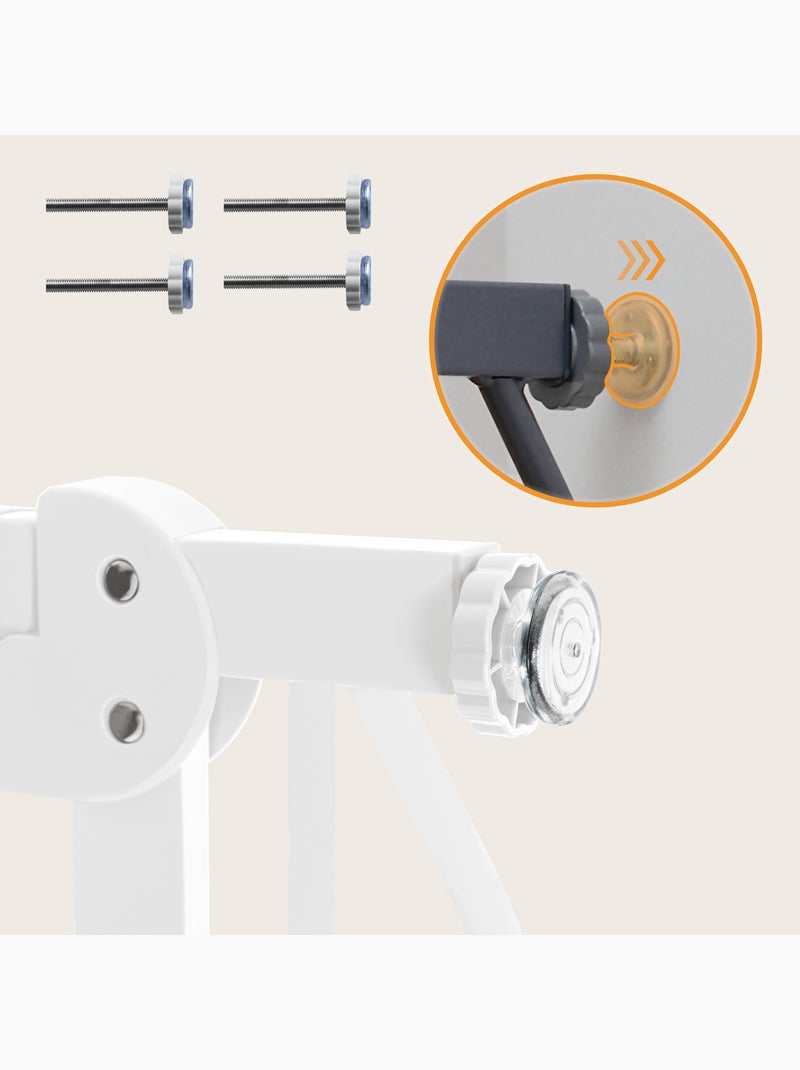 Barrière de sécurité bébé LIONELO Truus Slim - 75-105 cm - Fixation par pression - Sans perçage Blanc - Kiabi