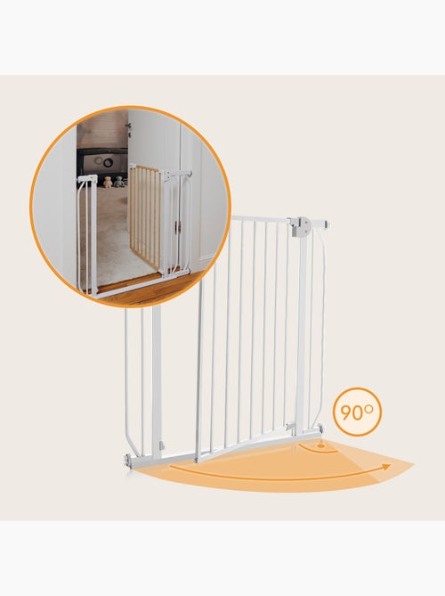 Barrière de sécurité bébé LIONELO Truus Slim - 75-105 cm - Fixation par pression - Sans perçage - Kiabi Barrière de sécurité bébé LIONELO Truus Slim - 75-105 cm - Fixation par pression - Sans perçage - Kiabi