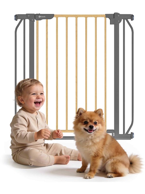 Barrière de sécurité bébé LIONELO Truus Slim - 75-105 cm - Fixation par pression - Sans perçage - Kiabi Barrière de sécurité bébé LIONELO Truus Slim - 75-105 cm - Fixation par pression - Sans perçage - Kiabi