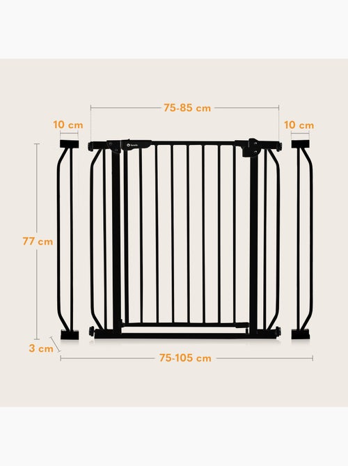 Barrière de sécurité bébé LIONELO Truus Slim - 75-105 cm - Fixation par pression - Sans perçage - Kiabi
