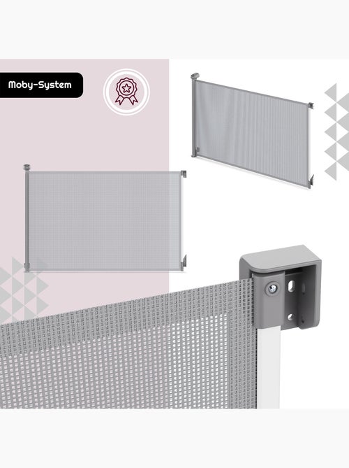 Barrière de sécurité enroulable enfant moby-system homesafe 140 cm - Kiabi Barrière de sécurité enroulable enfant moby-system homesafe 140 cm - Kiabi
