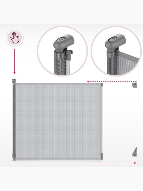 Barrière de sécurité enroulable enfant moby-system safeguard 140 cm - Kiabi Barrière de sécurité enroulable enfant moby-system safeguard 140 cm - Kiabi