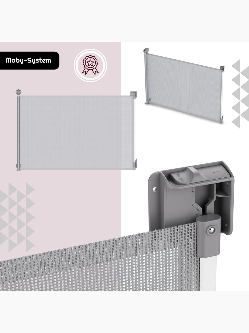 Barrière de sécurité enroulable enfant moby-system stairsafe 140 cm Gris - Kiabi
