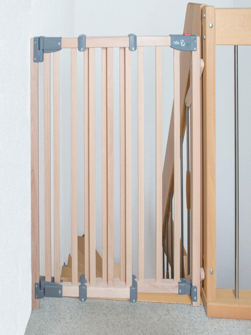 Barrière de sécurité extensible en bois massif Safety Up - ROBA Marron clair - Kiabi