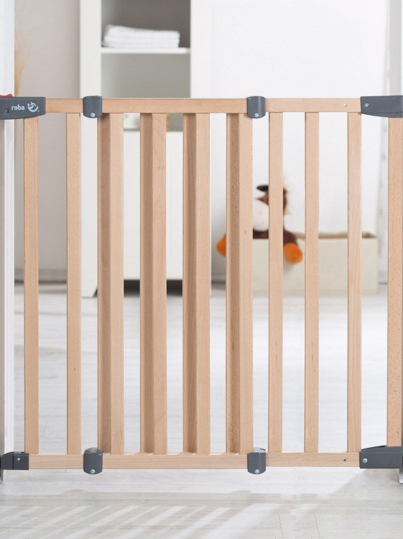 Barrière de sécurité extensible en bois massif Safety Up - ROBA Marron clair - Kiabi