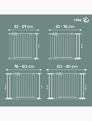 Barrière de sécurité porte et escalier minimaliste easySafe+ Roba