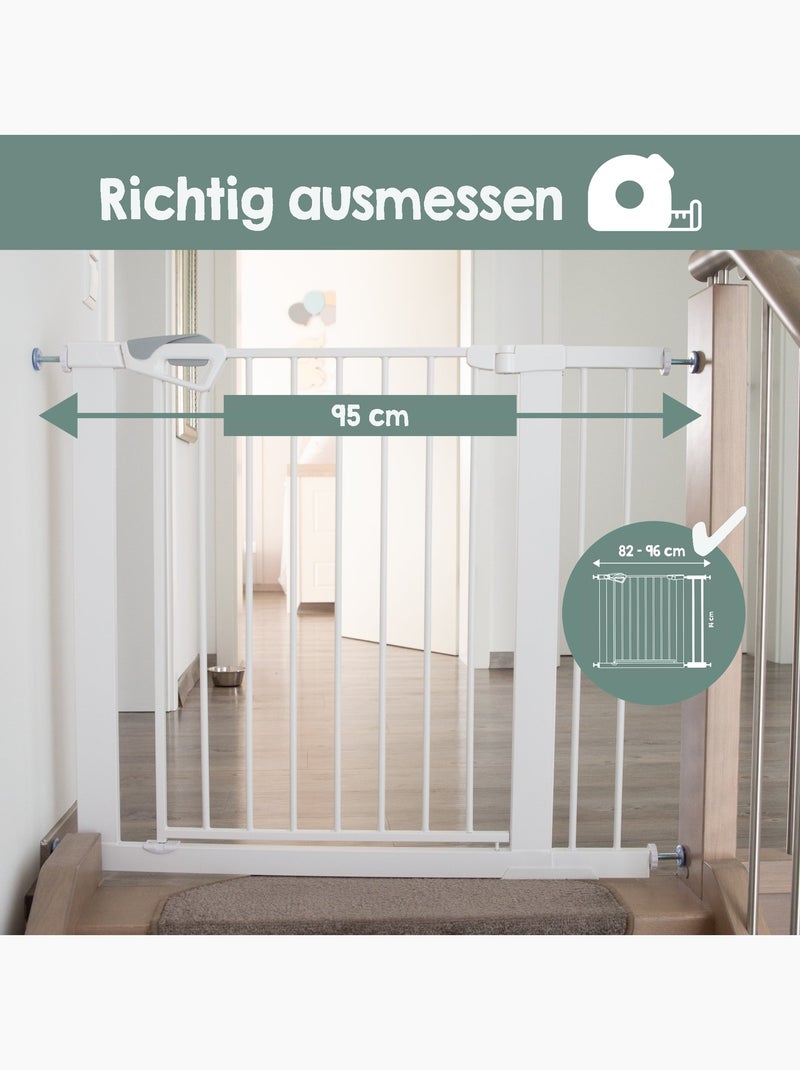 Barrière de sécurité porte et escalier minimaliste easySafe+ Roba Blanc - Kiabi