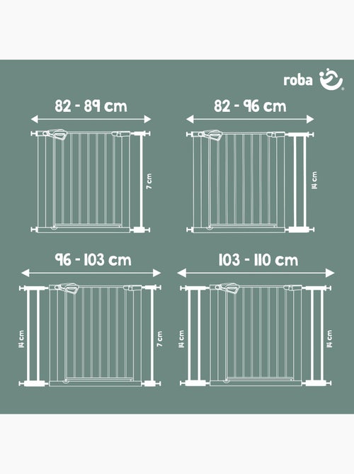 Barrière de sécurité porte et escalier minimaliste easySafe+ Roba - Kiabi