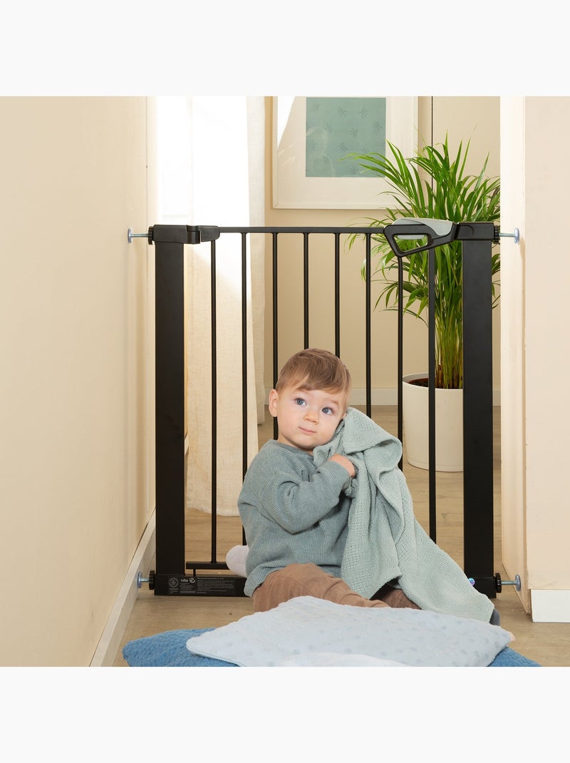Barrière de sécurité porte et escalier minimaliste easySafe+ Roba Noir - Kiabi