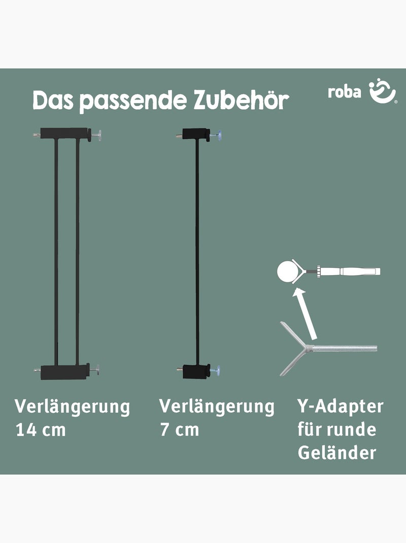 Barrière de sécurité porte et escalier minimaliste easySafe+ Roba Noir - Kiabi