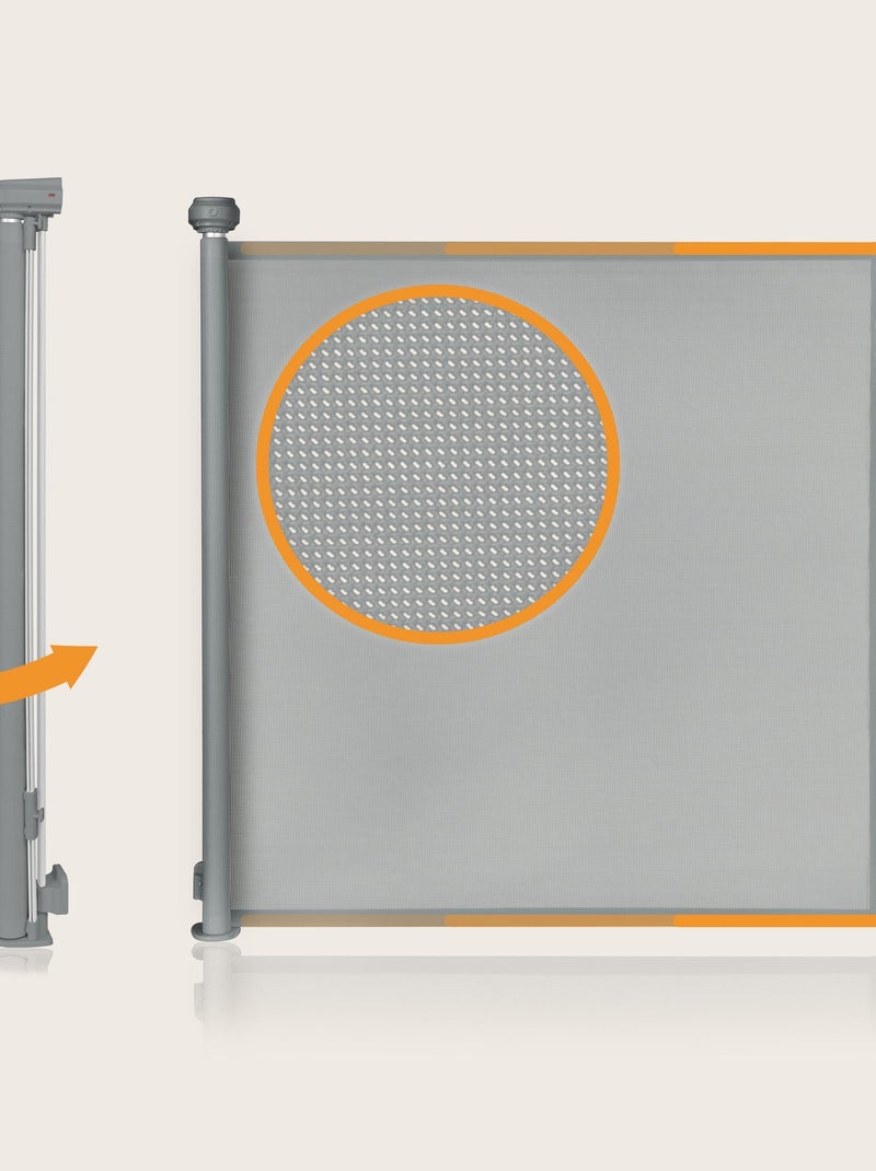 Barrière de sécurité rétractable - LIONELO Thea - 85 x 140 cm - Pas de seuil Gris - Kiabi