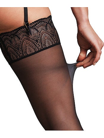 Bas autofixants 20 deniers inouie - rougegorge lingerie
