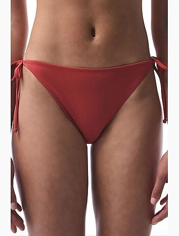 Bas de bikini à nouer sur les côtés, taille basse penti