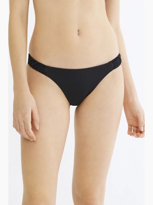 Bas de bikini basic avec détails en macramé sur les bords penti - Kiabi Bas de bikini basic avec détails en macramé sur les bords penti - Kiabi