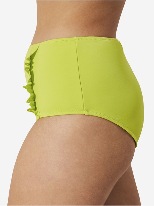 Bas de bikini basic taille haute à volants penti - Kiabi Bas de bikini basic taille haute à volants penti - Kiabi