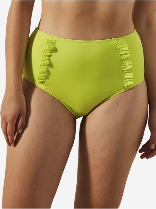 Bas de bikini basic taille haute à volants penti - Kiabi Bas de bikini basic taille haute à volants penti - Kiabi