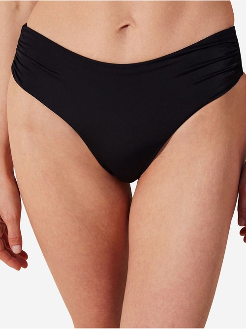 Bas de bikini basic taille haute froncé penti - Kiabi Bas de bikini basic taille haute froncé penti - Kiabi