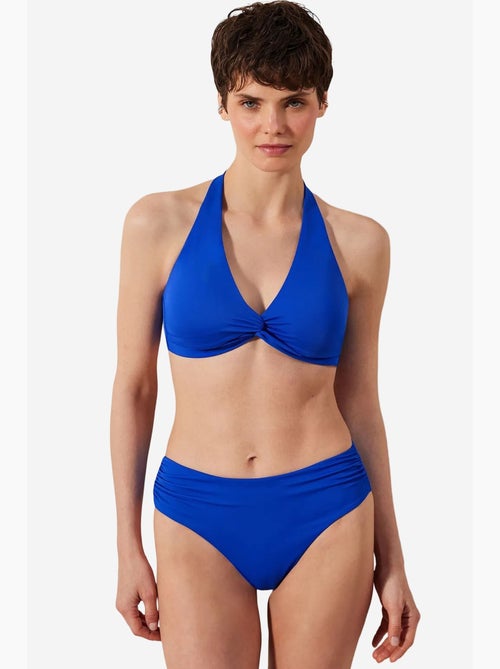 Bas de bikini basique taille haute froncé collection cornetto penti - Kiabi Bas de bikini basique taille haute froncé collection cornetto penti - Kiabi
