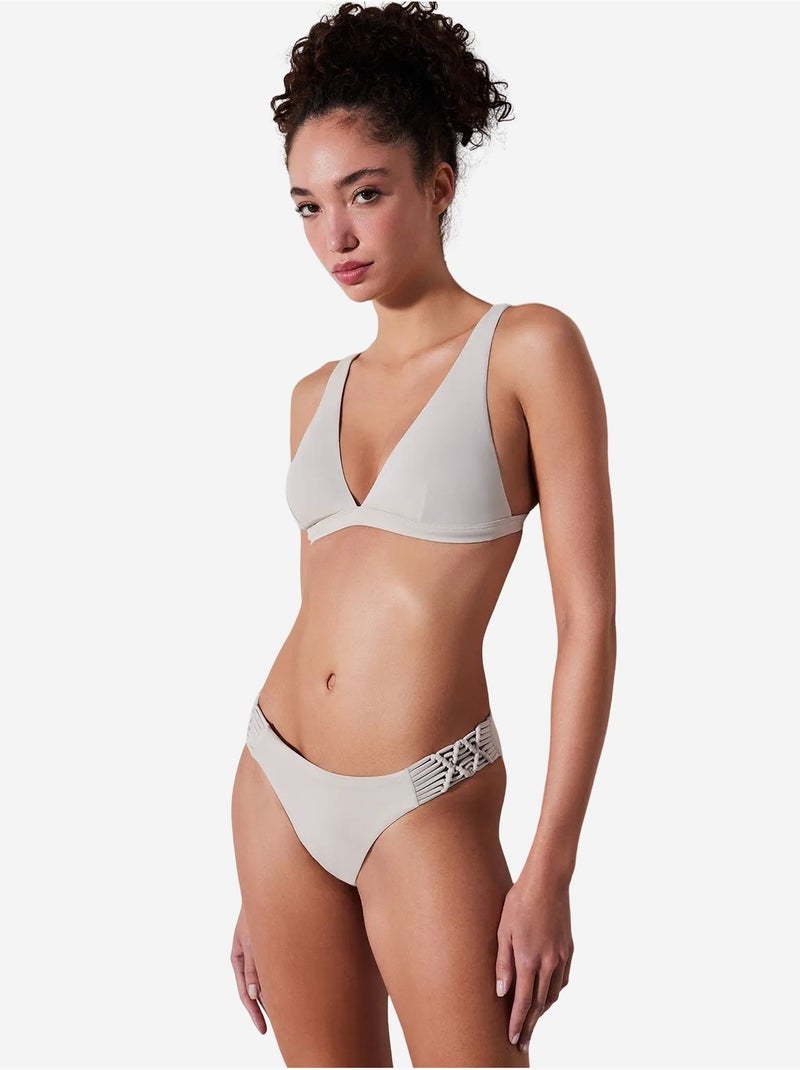 Bas de bikini macrame penti Blanc cassé - Kiabi