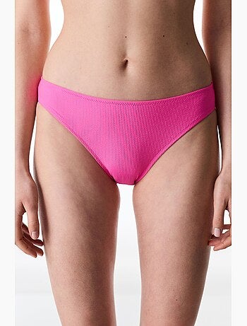 Bas de bikini nena brillant texturé taille mi-haute penti