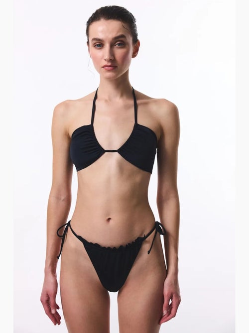 Bas de bikini taille basse à nouer super frill penti - Kiabi Bas de bikini taille basse à nouer super frill penti - Kiabi