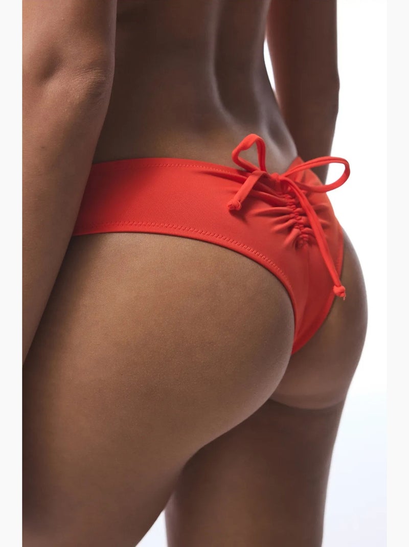 Bas de bikini taille basse et coupe cheeky penti Orange - Kiabi