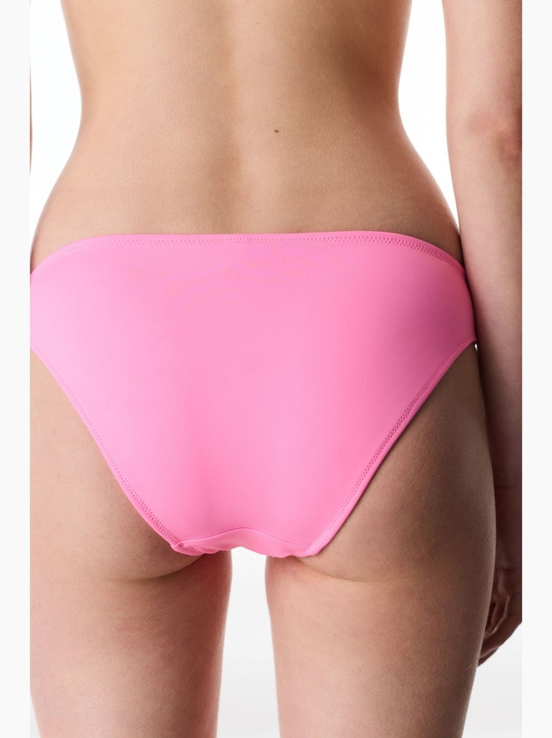 Bas de bikini taille basse penti Rose fluo/Solinotes - Kiabi