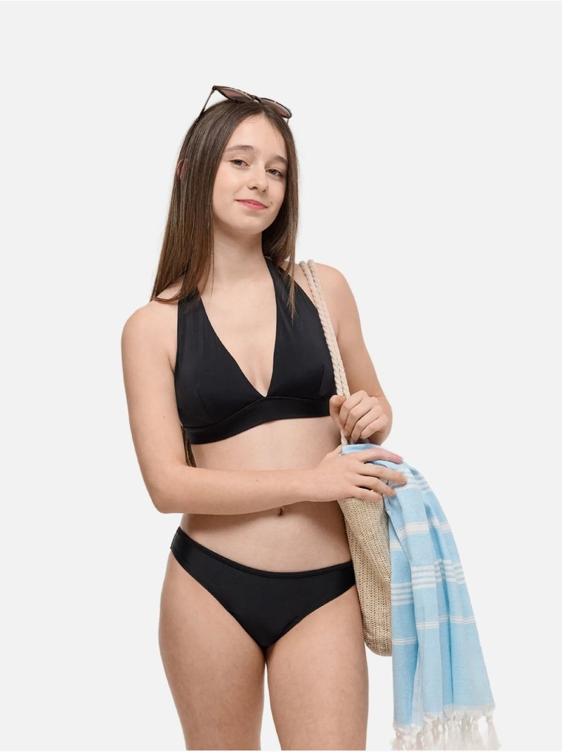 Bas de Maillot de bain Menstruel - Femme & Ado - Flux Moyen - Eva - SORIO Noir - Kiabi