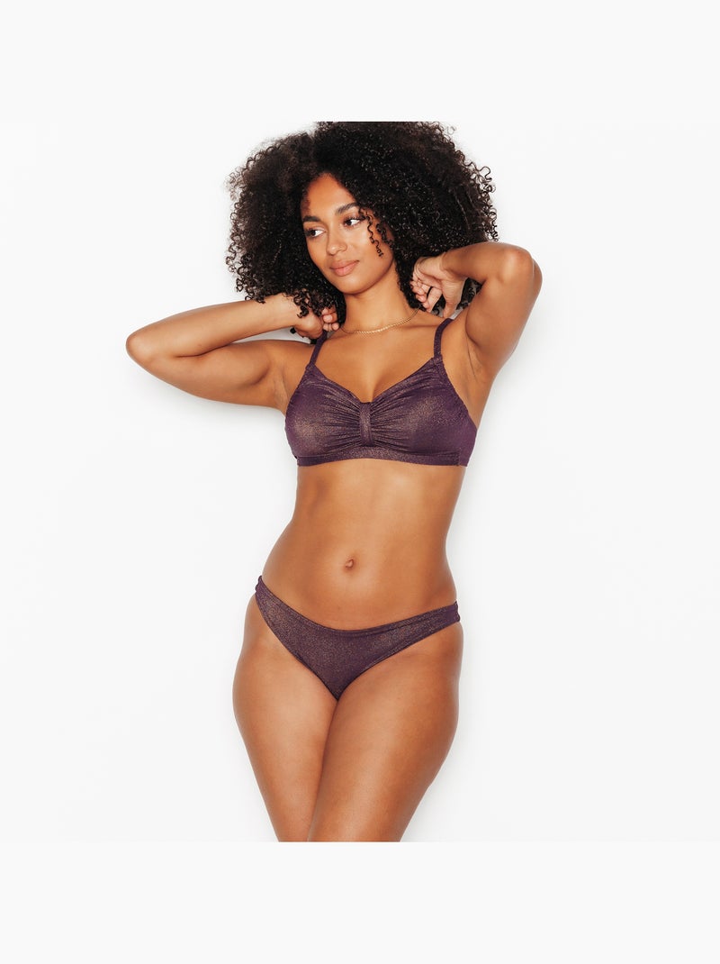 Bas de maillot de bain post-opératoire - rougegorge lingerie Violet prune - Kiabi