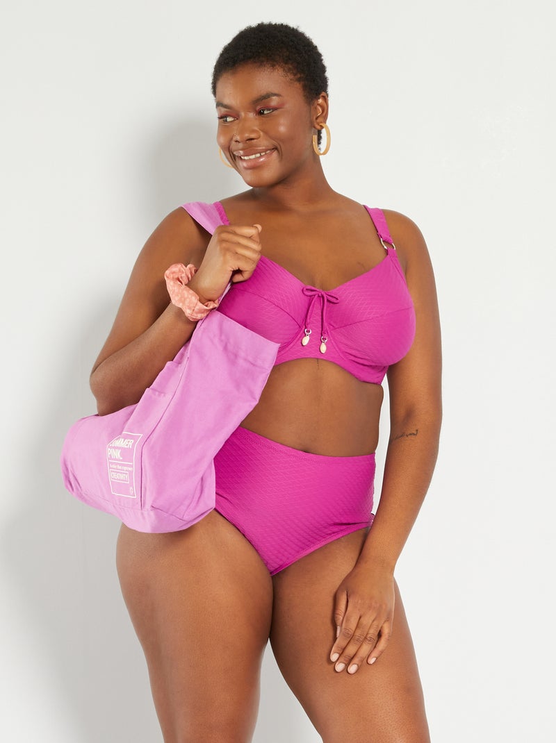 Bas de maillot de bain rose - Kiabi